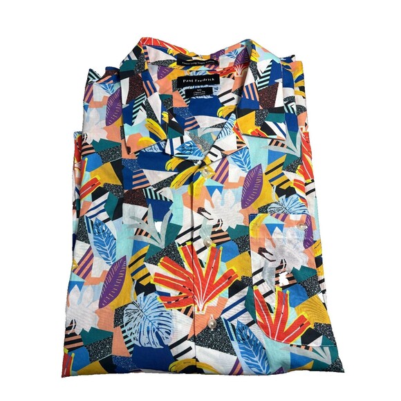 Paul Fredrick Shirt Mens Floral Hawaiian Button Up Short Sleeve Classic Fit  XXL - Picture 3 of 4